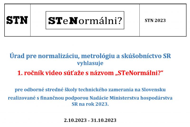 1. ROČNÍK VIDEO SÚŤAŽE S NÁZVOM „STeNormálni?“