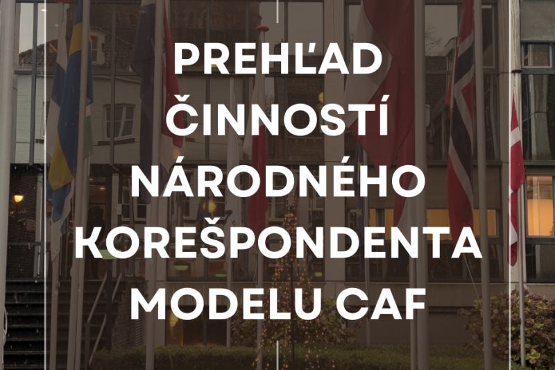 PREHĽAD ČINNOSTÍ NÁRODNÉHO KOREŠPONDENTA MODELU CAF  