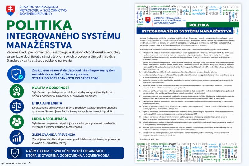 Aktualizovali sme našu Politiku integrovaného systému manažérstva