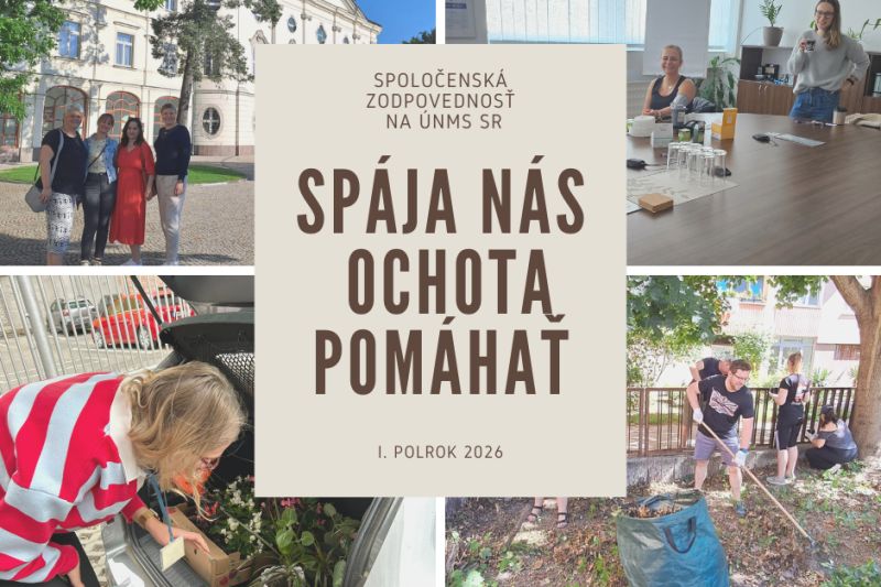 Spája nás ochota pomáhať – spoločensky zodpovedný ÚNMS SR