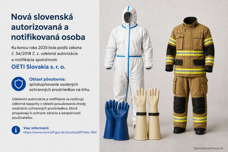 Nová slovenská autorizovaná a notifikovaná osoba v oblasti osobných ochranných prostriedkov