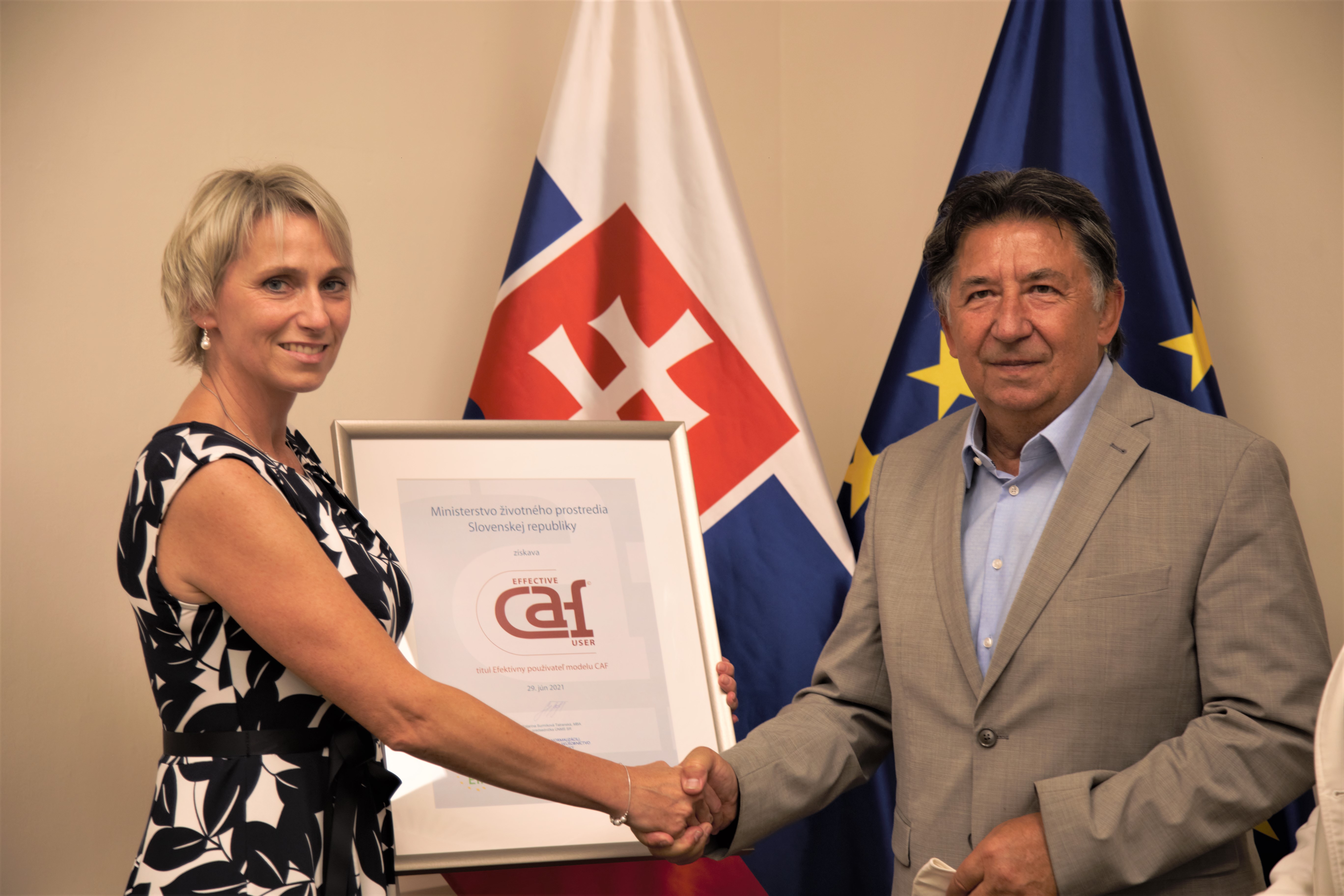 Ministerstvo životného prostredia Slovenskej republiky získalo titul Efektívny používateľ modelu CAF